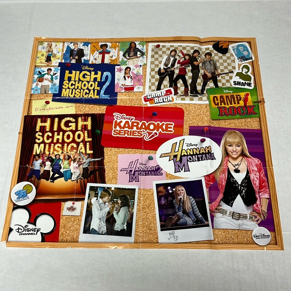 Vintage Disney channel karaoke series Hannah Montana High school musical poster